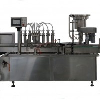 Automatic syrup oral liquid filling capping and labeling machine production line